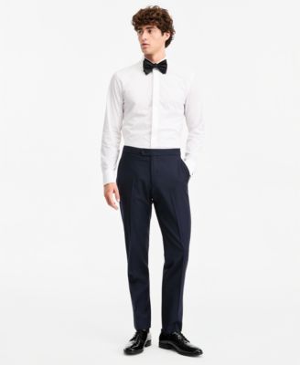 Men's Modern-Fit Flex Stretch Black Tuxedo Pants