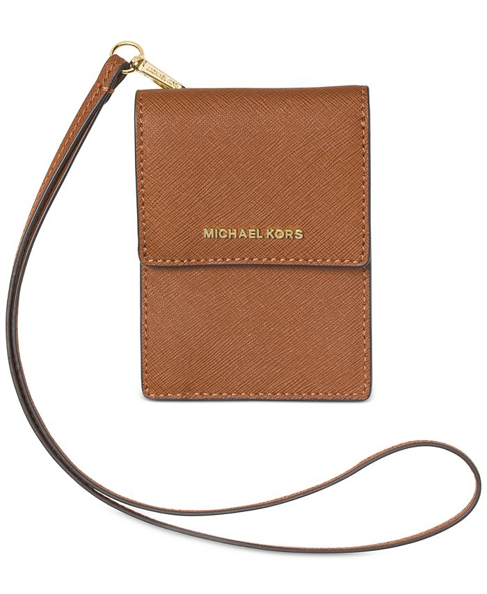 MICHAEL KORS WOMEN ID HOLDER CREDIT CARD CASE LEATHER WALLET WITH