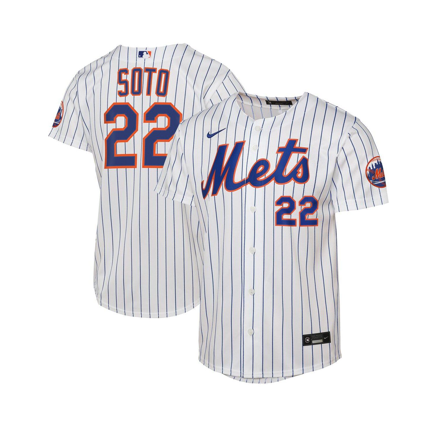 Big Boys and Girls Juan Soto White New York Mets Home Stadium Player Jersey