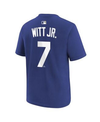 Big Boys and Girls Bobby Witt Jr. Royal Kansas City Royals Name & Number T-Shirt