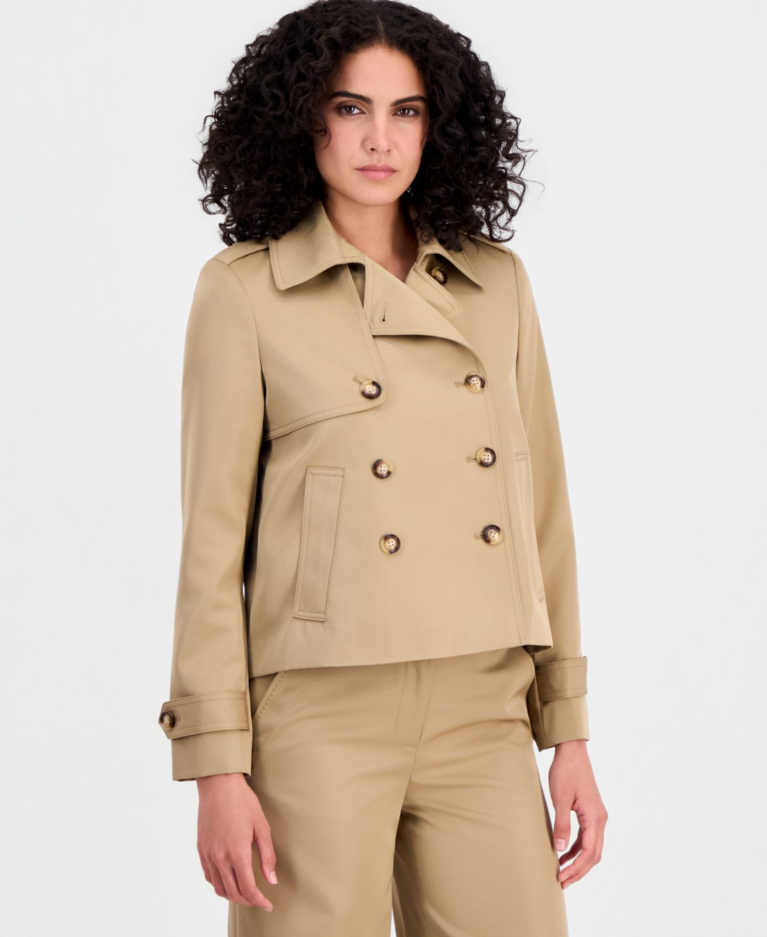 Women's Cropped Trench Coat