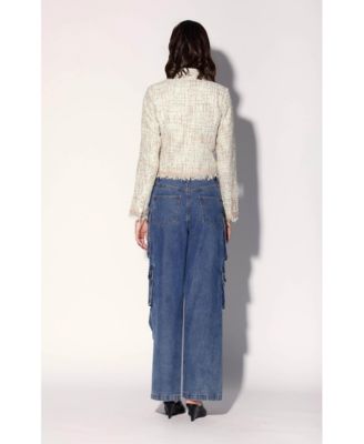 Women's Veronica Notch-Collar Boucle Tweed Jacket