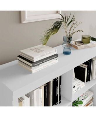 3-Tier 6-Cube Bookcase, Wooden Cubby Bookshelf with Anti-Tip Design, Open Display for Bedroom, Living Room, Office