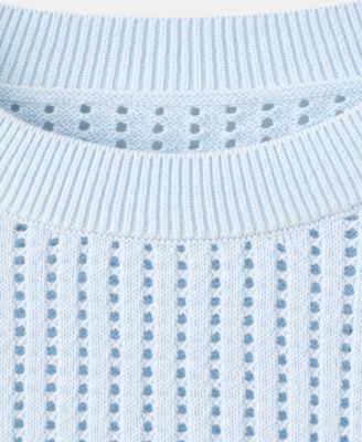 Women's Lace Accents Short-Sleeved Knitted Sweater