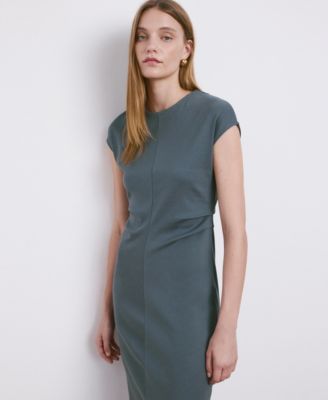 Women's Draped Detail Midi-Dress