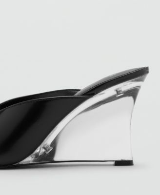 Women's Combined Leather Wedge Shoes