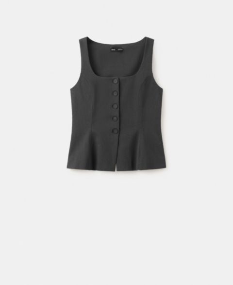Женские жилеты MANGO Women's Peplum Buttoned Vest