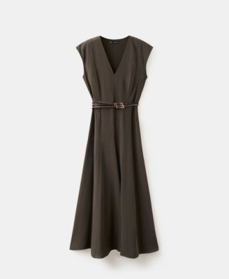 Women's Double-Belted A-Line Dress