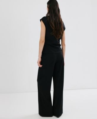 Women's Elastic Waist Straight-Fit Pants