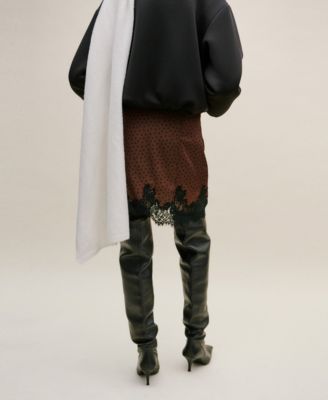 Women's Polka Dot Slip Skirt