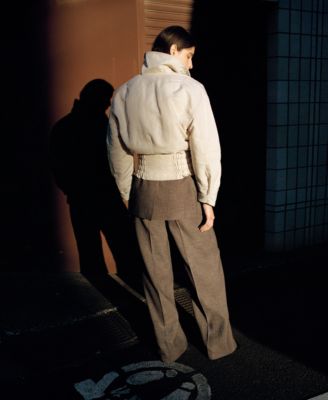 Women's Gathered Waist Oversized Jacket