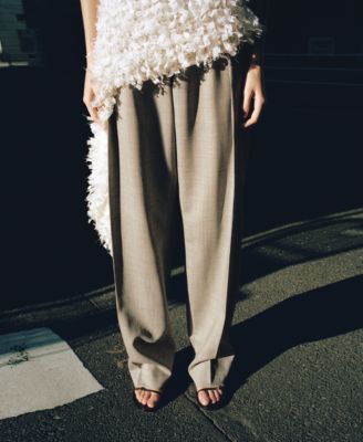 Women's Low-Rise Wool Pants