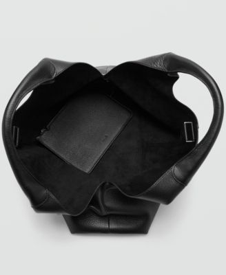 Women's Stitching Detail Leather Shoulder Bag