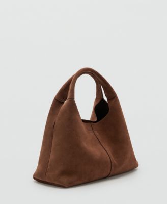 Women's Stitching Detail Suede Shoulder Bag