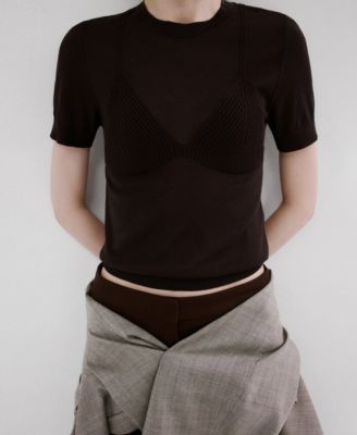 Women's Short-Sleeved Knitted Sweater