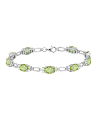 Lab Grown Ruby (8-3/4 ct. t.w.) & Lab Grown White Sapphire (3/4 ct. t.w.) Bracelet in Sterling Silver (Also Available in Multi-Stones)