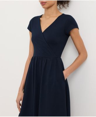 Women's Fit & Flare Crossover Dress Made With Organic Cotton