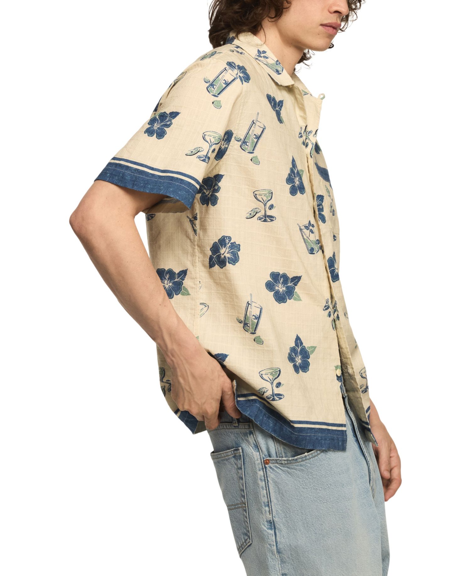 Men's Tropical Print Camp Short-Sleeve