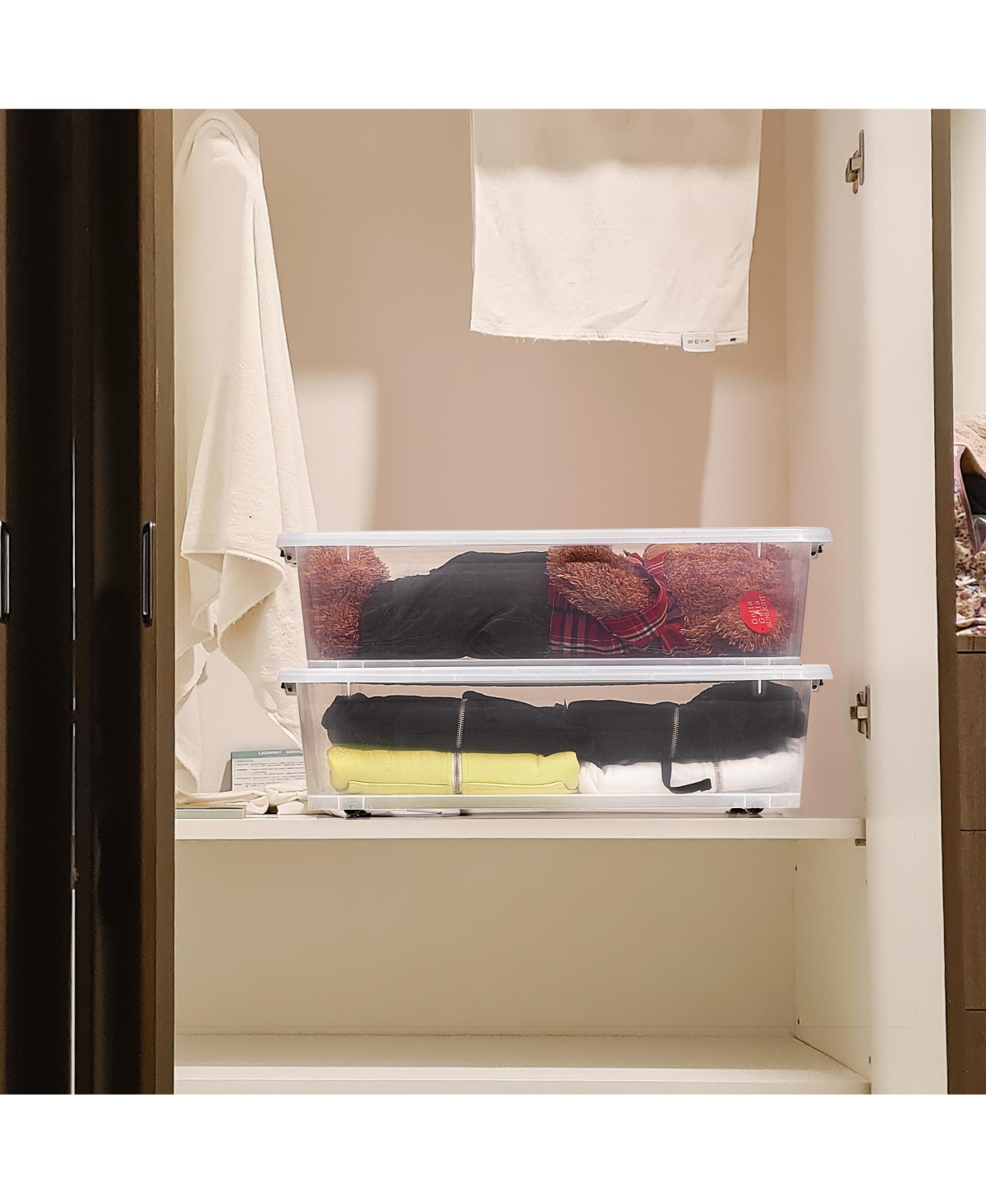 Sorbus 2 Pack 40qt Underbed Bins with Lids and Handles