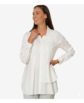 Women's Button-Front Shirt Top Sensation Tunic