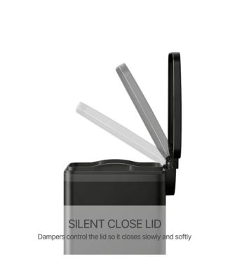 3 Pack 1.6 Gallon Stainless Steel Slim Bathroom Trash Can Combo with Lid, for Bedroom and Office