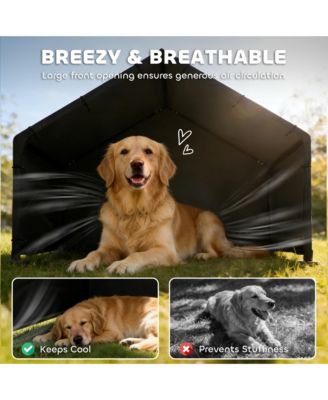Dog Shade Shelter Outdoor, Dog House Outside with Canopy