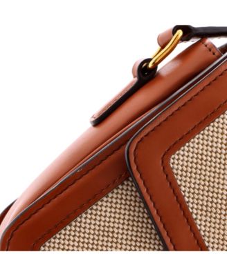 Teen Triomphe Shoulder Bag Canvas with Leather