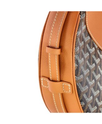 Hirondelle Shoulder Bag Coated Canvas and Leather