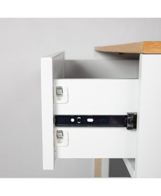 Wooden Pet House Sideboard, Farmhouse Buffet Cabinet with Storage,  White