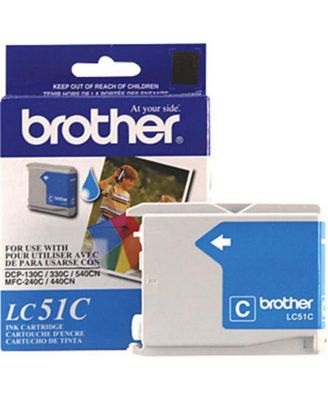 Brother LC51C Cyan Ink Cartridge - Retail Packaging