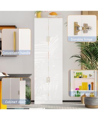 Modern Wooden Accent Bookcase, Sideboard, with Adjustable Shelves