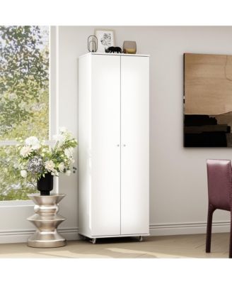 Wood Bookcase with Adjustable Shelves, 2 Door