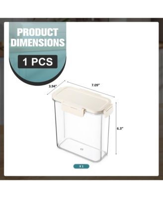 Airtight Food Storage Container – Clear Stackable Canister for Pantry, Rice, Pasta, Cereal and Snacks