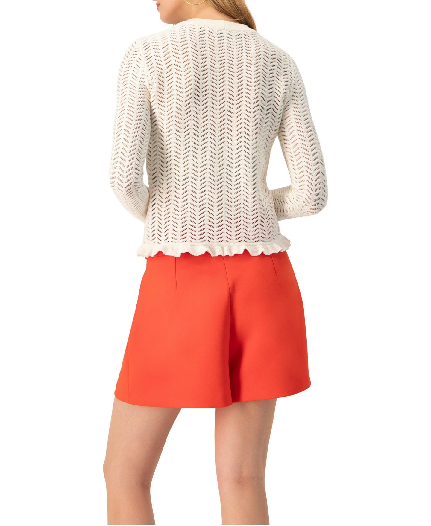 Женская блузка Ivonne Long Sleeve See-Through Knitted, цвет: Слоновая кость — фото 2
