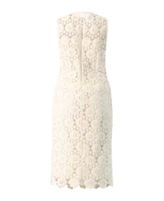 Women's Lace Short Dress with Round Neck