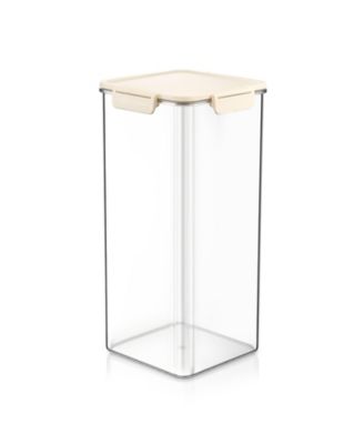 Airtight Food Storage Container – Clear Stackable Canister for Pantry, Rice, Pasta, Cereal and Snacks