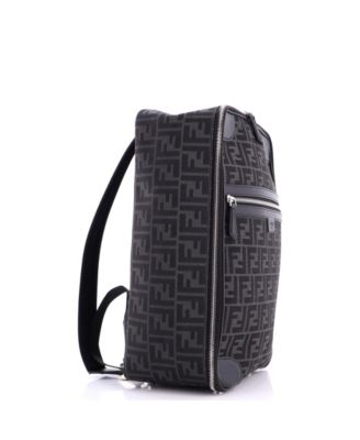 Medium FF Travel Backpack Zucca Canvas and Leather