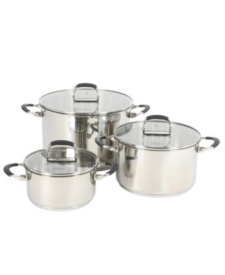 Silverbolt 6 Piece Stackable Space-Saving Dutch Oven Sauce Pan Cookware Set