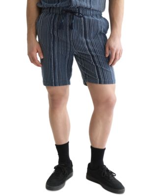 Men's Mid Rise Striped Bermuda Shorts