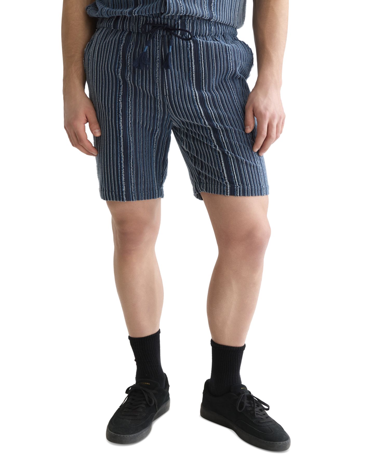 Мужские шорты SCOTCH & SODA Mid Rise Striped Bermuda, цвет: Небесно-голубой полосатый — фото 1
