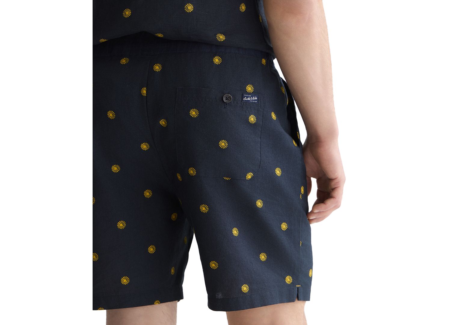Men's Linen Blend Printed Shorts
