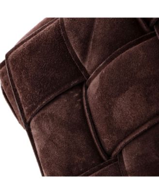 Cassette Chain Crossbody Bag Padded Maxi Intrecciato Suede