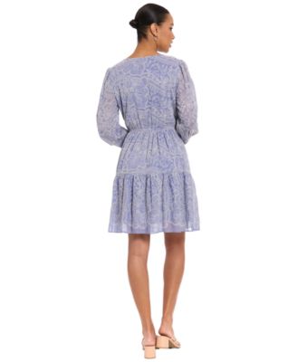 Petite Elastic Waistband A-Line Short Dress