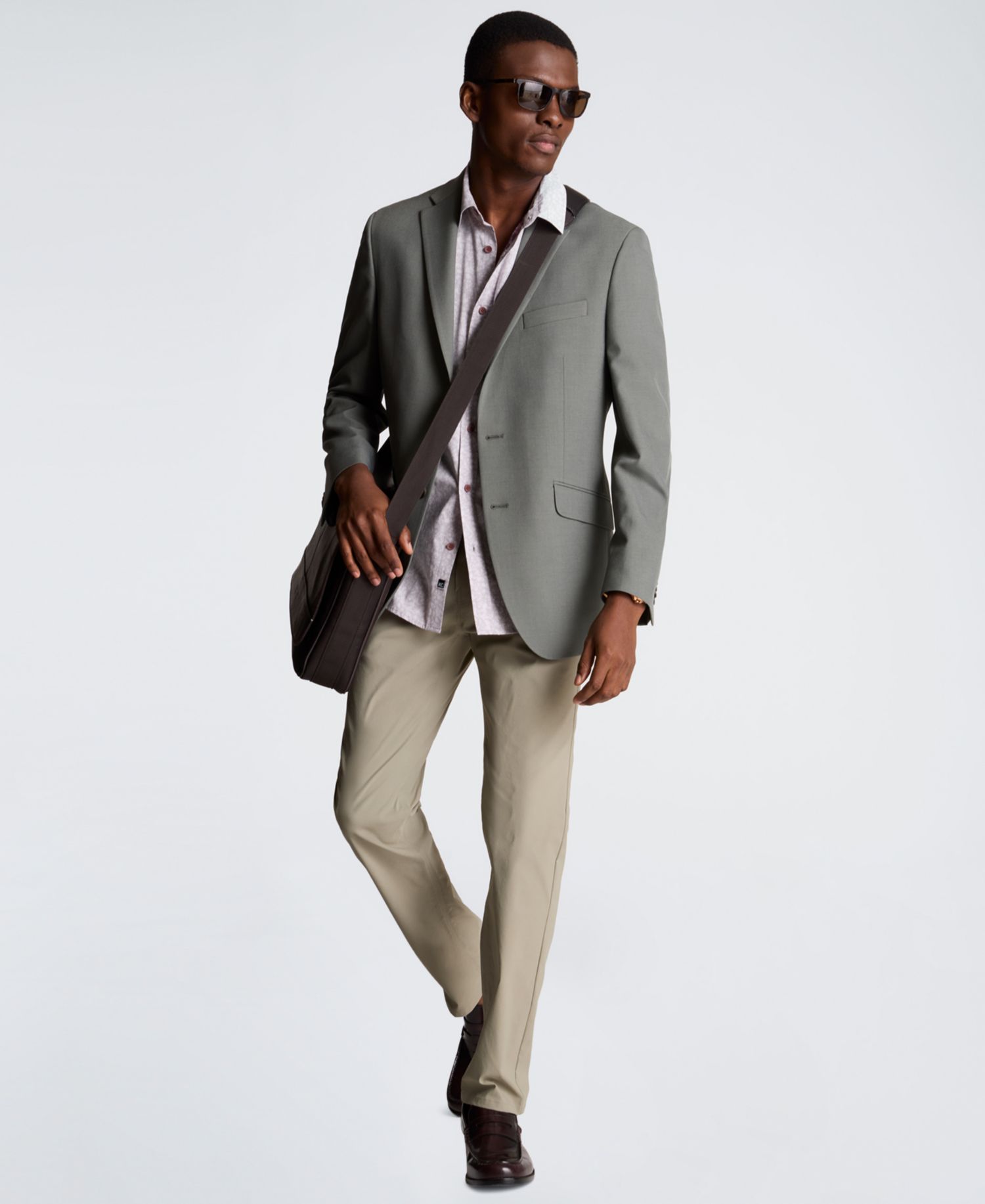 Men's Short-Sleeve Printed Slim-Fit Shirt
