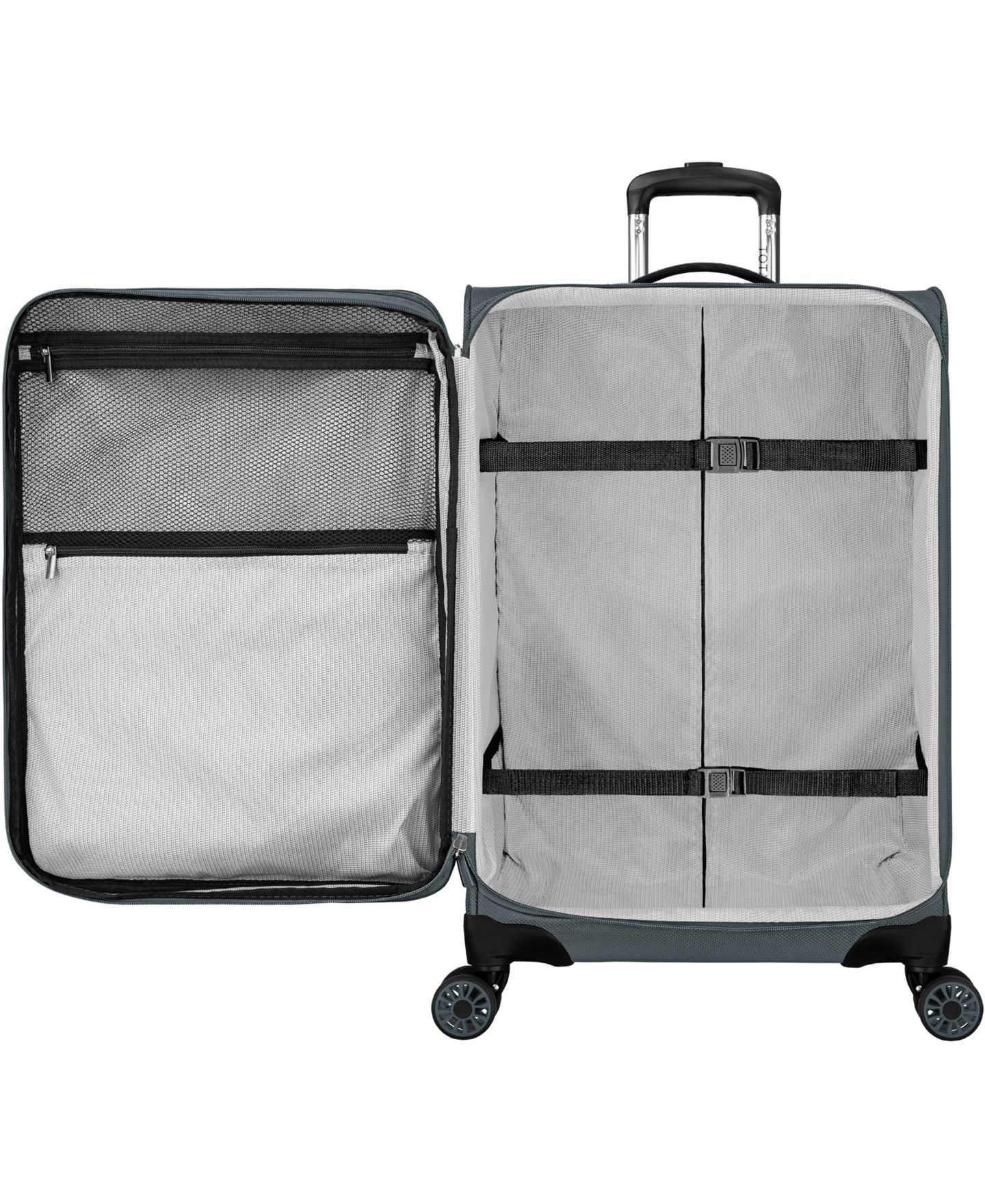 Чемодан Total Travelware Charleston Small Expandable Carry-On Spinner, цвет: Сланцевый зелёный — фото 5