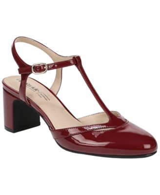 Women's Toni T-Strap Pointed Toe Pumps