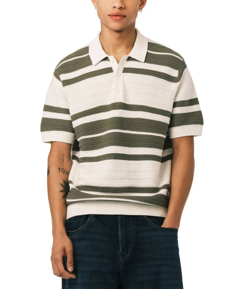 Мужское поло Buffalo David Bitton Wildero Short-Sleeve Polo Shirt, цвет: Армейский зелёный