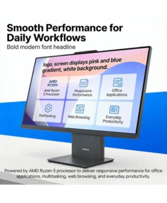 IdeaCentre I All-in-One AMD Ryzen 5 32GB RAM AMD Radeon Graphics 2TB SSD Storage Windows 11 Home 100Hz