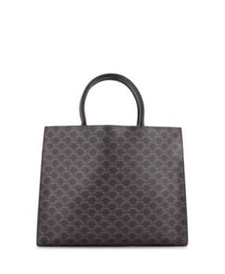 Horizontal Logo Cabas Tote Triomphe Coated Canvas