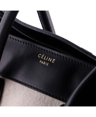 Mini Luggage Bag Canvas and Leather